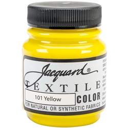 JACQUARD TEXTILE COLOR FABRIC PAINT 2.25OZ YELLOW 101 - JAC1101