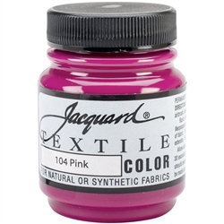 JACQUARD TEXTILE COLOR FABRIC PAINT 2.25OZ PINK 104 - JAC1104