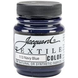 JACQUARD TEXTILE COLOR FABRIC PAINT 2.25OZ NAVY BLUE 113- JAC1113