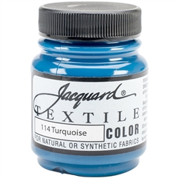 JACQUARD TEXTILE COLOR FABRIC PAINT 2.25OZ TURQUOISE 114 - JAC1114