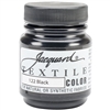 JACQUARD TEXTILE COLOR FABRIC PAINT 2.25OZ BLACK 122  - JAC1122