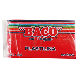 PLASTICINE CLAY BACO RED 180 grams 20500011