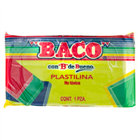 PLASTICINE CLAY BACO NEON YELLOW 180 grams 20500088