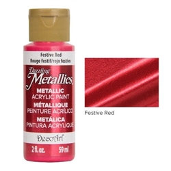 ACRYLIC AMERICANA 2 onz- 59 ml METALLIC FESTIVE RED DPDA262-3