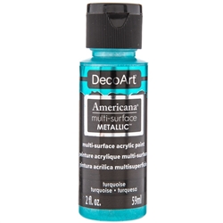 ACRYLIC MULTI-SURFACE 2 onz- 59ml METALLIC TURQUOISE DPDA803-30