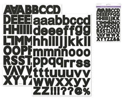 STICKERS ALPHABET 1 3/16 INCH BLACK MQPC570A