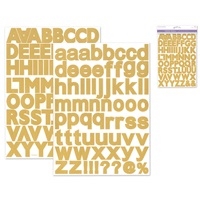 STICKERS ALPHABET 1 3/16 INCH GOLD MQPC570C