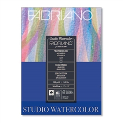 WATERCOLOR PAD FABRIANO 9x12 inches 12 Sheets 140LB-300gr COLD PRESS FR7191230022