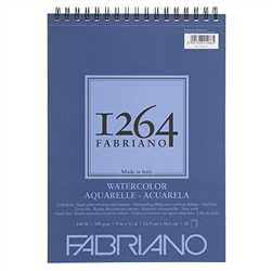 WATERCOLOR PAD FABRIANO 1264 9x12 inches 30 Sheets 140LB-300gr COLD PRESS FR7119100597