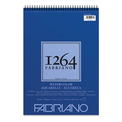 WATERCOLOR PAD FABRIANO 1264 11x15 inches 30 Sheets 140LB-300gr COLD PRESS FR7119100598