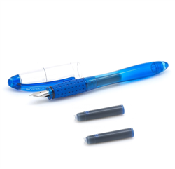 INOXCROM CURVY FOUNTAIN PEN SET BLUE WITH 2 CARTRIDGES 543730