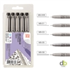 ZIG MILLENNIUM RAPIDOGRAPH SET 5PCS BLACK INK - ZGMS5V