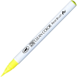 PEN BRUSH TIP ZIG REAL BRUSH FLUORESCENT YELLOW ZGRB6000AT01