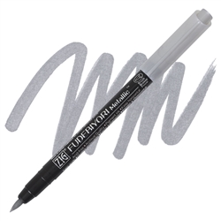 BRUSH PEN ZIG FUDEBIYORI METALLIC SILVER ZGCBK55MT102