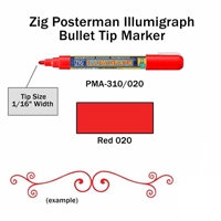 MARKER CHALK PAINT ILLUMIGRAPH RED ZIG 2MM ZGPMA-310020-DISC