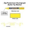 MARKER CHALK PAINT ILLUMIGRAPH FLUORESENT YELLOW ZIG 2MM ZGPMA-310110-DISC