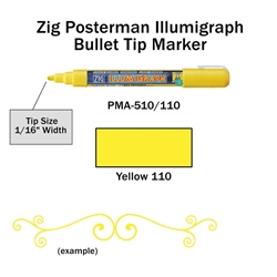 MARKER CHALK PAINT ILLUMIGRAPH FLUORESENT YELLOW ZIG 2MM ZGPMA-310110-DISC