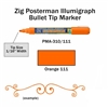 MARKER CHALK PAINT ILLUMIGRAPH FLUORESENT ORANGE ZIG 2MM ZGPMA-310111-DISC