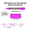 MARKER CHALK PAINT ILLUMIGRAPH FLUORESENT PINK ZIG 2MM ZGPMA-310112-DISC