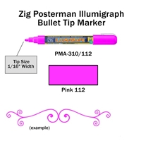 MARKER CHALK PAINT ILLUMIGRAPH FLUORESENT PINK ZIG 2MM ZGPMA-310112-DISC