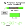 MARKER CHALK PAINT ILLUMIGRAPH FLUORESENT GREEN ZIG 2MM ZGPMA-310113-DISC