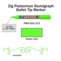 MARKER CHALK PAINT ILLUMIGRAPH FLUORESENT GREEN ZIG 2MM ZGPMA-310113-DISC