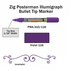 MARKER CHALK PAINT ILLUMIGRAPH VIOLET ZIG 2MM ZGPMA-310116-DISC