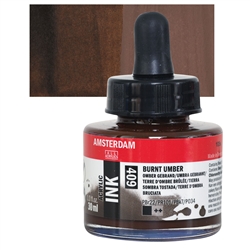 ACRYLIC INK AMSTERDAM 30ML BURNT UMBER 409 TN17204090