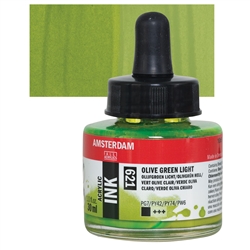 ACRYLIC INK AMSTERDAM 30ML OLIVE GREEN LIGHT 621 TN17206210