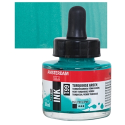 ACRYLIC INK AMSTERDAM 30ML TURQUOISE GREEN 661 TN17206610