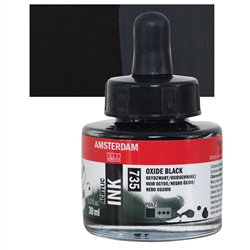 ACRYLIC INK AMSTERDAM 30ML OXIDE BLACK 735 TN17207350