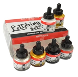 INK SET AMSTERDAM LETTERING SET/6 30ML  TN17209003