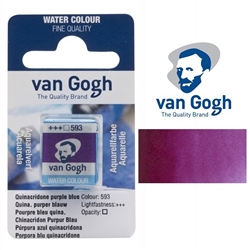 VAN GOGH WATERCOLOR HALF PAN QUINACRIDONE PURPLE BLUE- 593 TN20865931