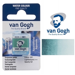 VAN GOGH WATERCOLOR HALF PAN TURQUOISE GREEN - 661 TN20866611