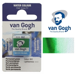 VAN GOGH WATERCOLOR HALF PAN PERMANENT GREEN - 662 TN20866621