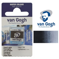 VAN GOGH WATERCOLOR HALF PAN PAYNES GREY - 708 TN20867081