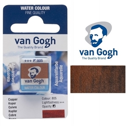 VAN GOGH WATERCOLOR HALF PAN METALLIC COPPER - 805 TN20868051