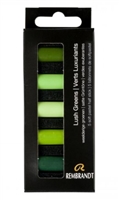 REMBRANDT PASTEL SET HALF STICKS - LUSH GREEN SET/5 TN31820510