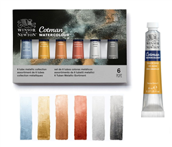 COTMAN WATERCOLOR SET 12/TUBE METALLICS WN0390703