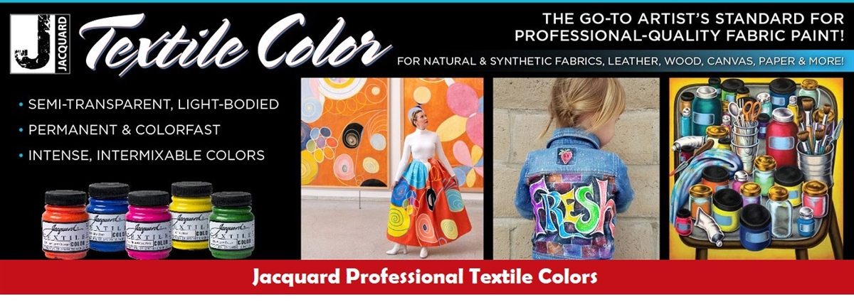 Jacquard Textile Color Fabric Paint 2.25Oz-Yellow