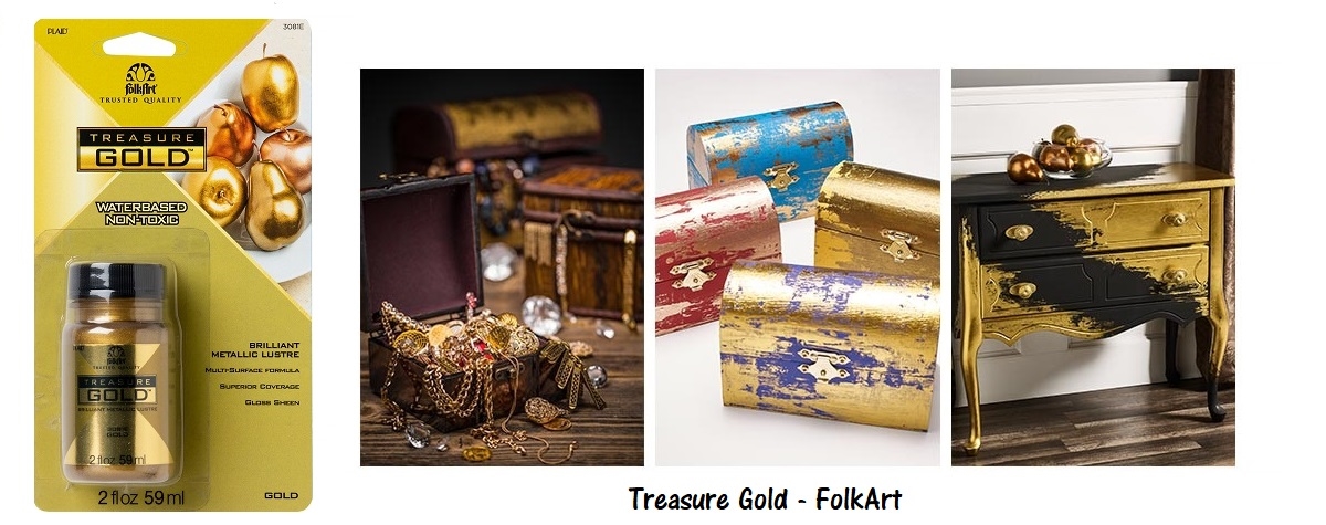 FolkArt Treasure Gold Paint 2oz Gold